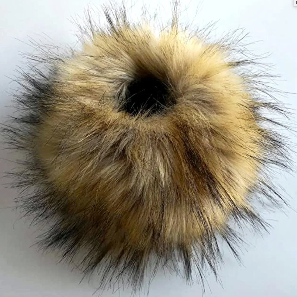Tan Brown Fuzzy Faux Fur Pom Pom Cuff Ankle Boot Covers‎ Puff Leg Warmer Socks